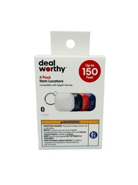Deal Worthy 4-Pack Item Locators - Compatible with Apple Devices